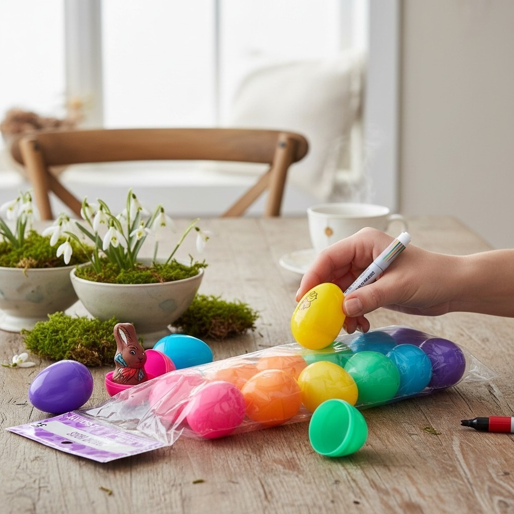 Festive Voice Plastic Easter Eggs 24 Count Multicolor New Rainbow 945302